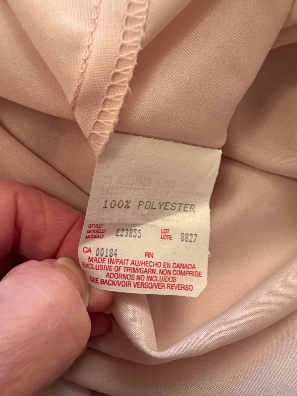 Vintage Algo Sleeveless Maxi Dress in Soft Blush-Measurements state Size Medium - Picture 15 of 15
